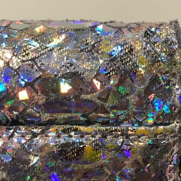Milly Holographic Python-Embossed Purse - Picture 4 of 9